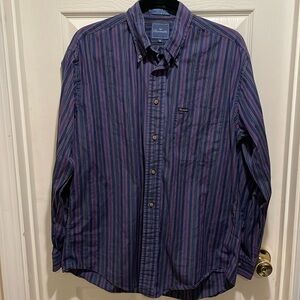 Faconnable long sleeve striped button down shirt